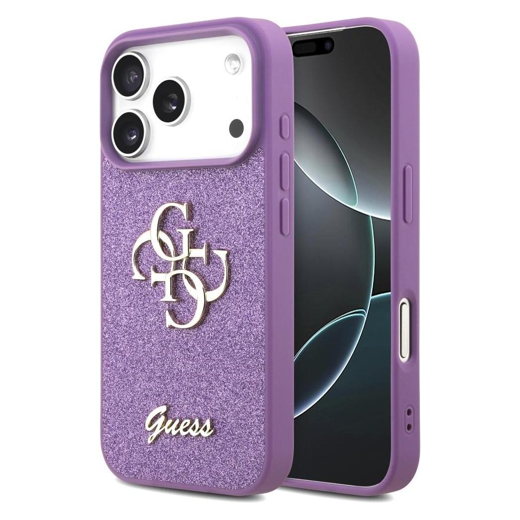 Guess - Fixed Glitter Big 4G (GUHCP17LHG4SGL) - iPhone 17 Pro - Lilac (Apple iPhone 17 Pro) (GUHCP17LHG4SGL)