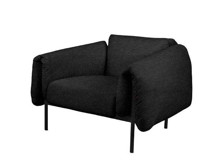 Fauteuil de jardin Zuzu 104 x 70 x 98cm Noir/Noir