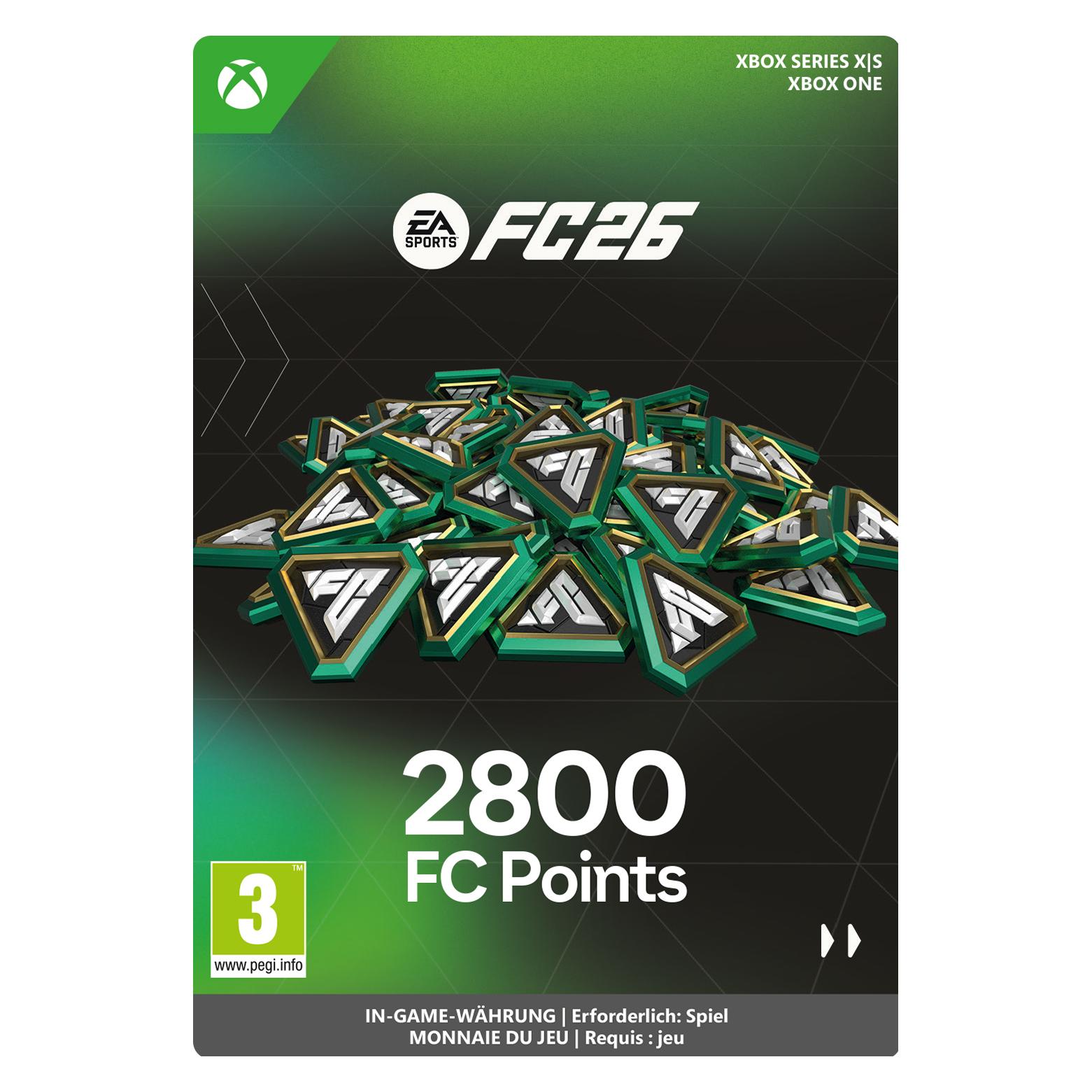 Microsoft Xbox EA SPORTS FC 26 - FC POINTS 2800 Download Code (7F6-00900)