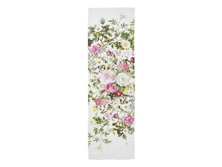 Tischläufer Rose Flower Garden, Hellrosa, Rose, rechteckig, 45x145 cm, nachwachsender Rohstoff, nachhaltig, Heimtextilien, Wohntextilien, Tischwäsche, Tischläufer