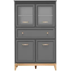 VITRINE SUOLO 150,5 / 92 cm in Grau