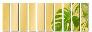 Uplift Picks Modern 3D Mirror Wall Strips Self Adhesive Decorative TV Background Trim Set gold 5x20cm
