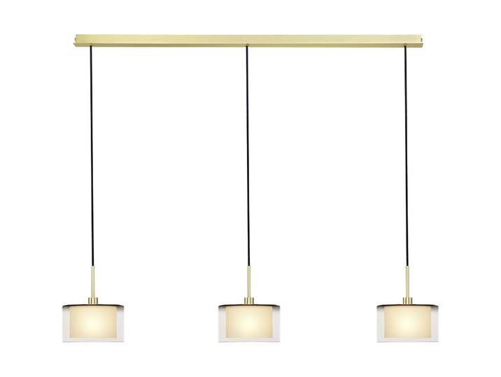 Bankamp Designer-Pendellampe Karl75 Messing matt mit blank abgesetzt Messing/Glas - Designer-Pendellampe