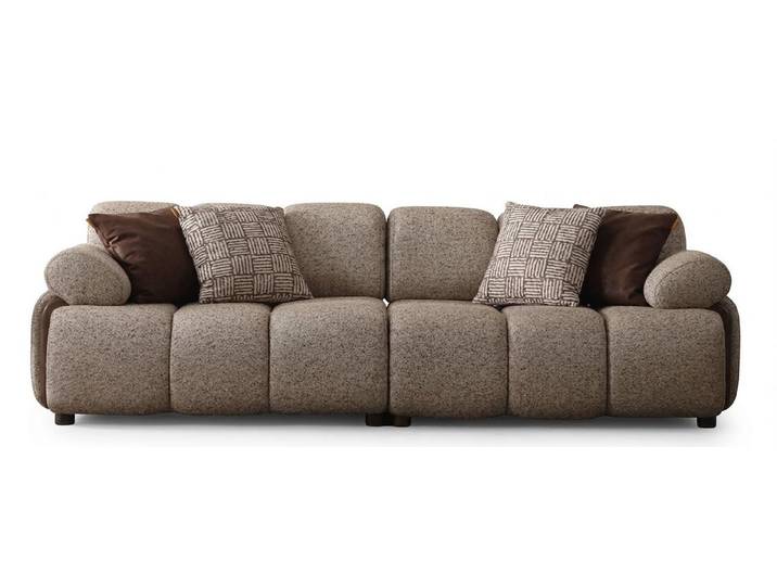 Xlmoebel 3-Sitzer 3 Sitzer Sofa Modern Grau Minimalistisch Großzügig Strukturiert, 1 Teile
