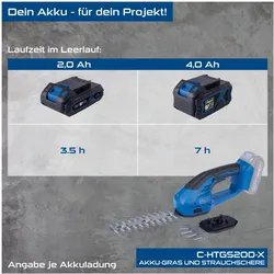 Scheppach, Heckenschere, C-HTGS200-X (Akkubetrieb)