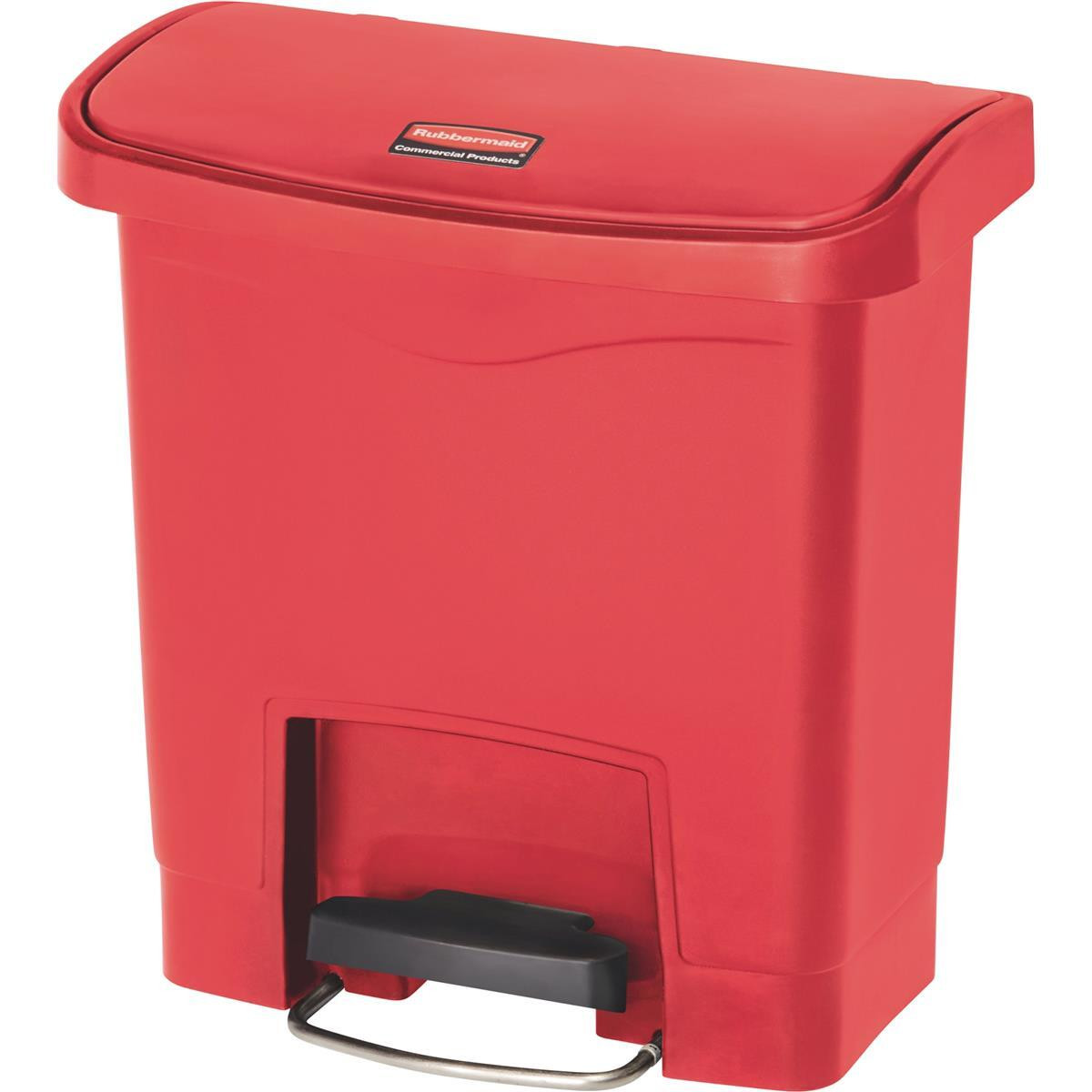 Rubbermaid Afvalbak met pedaal, 15 liter, Rood