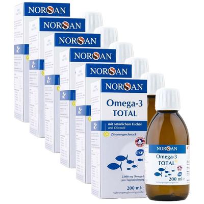 6x Norsan Omega-3 Total flüssig 6x200 ml Flüssigkeit