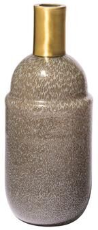 Mercana Toba II Tall Brown/Gold Spotted Gourd Style Vase