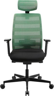 Schäfer Shop Select SSI PROLINE NEW WORK Bürodrehstuhl Netz Mint, mit Kopfstütze, Gestell Schwarz