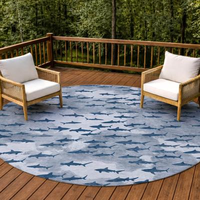 Addison Rugs Machine Washable Indoor/ Outdoor Modern Shark Chantille Rug