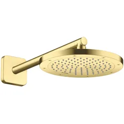 hansgrohe AXOR ShowerSolutions Duschkopf 245, 1 Strahlart, 35380950, Farbe: Brushed Brass