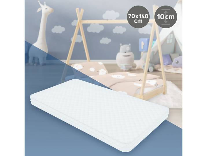 ML-Design Kindermatratze 70x140x10 cm, Schadstoff, 100 , Babymatratze mit Reißverschluss und waschbarem Bezug