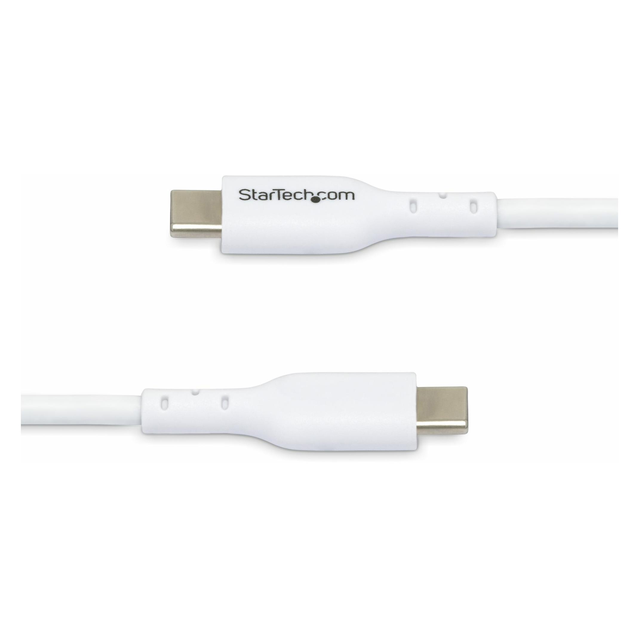 StarTech .com USB2CC2MNCWHE2PK, 2 m, USB C, USB C, USB 2.0, 0,48 Gbit/s, Weiss (2 m, USB 2.0, 60 W) (USB2CC2MNCWHE2PK)