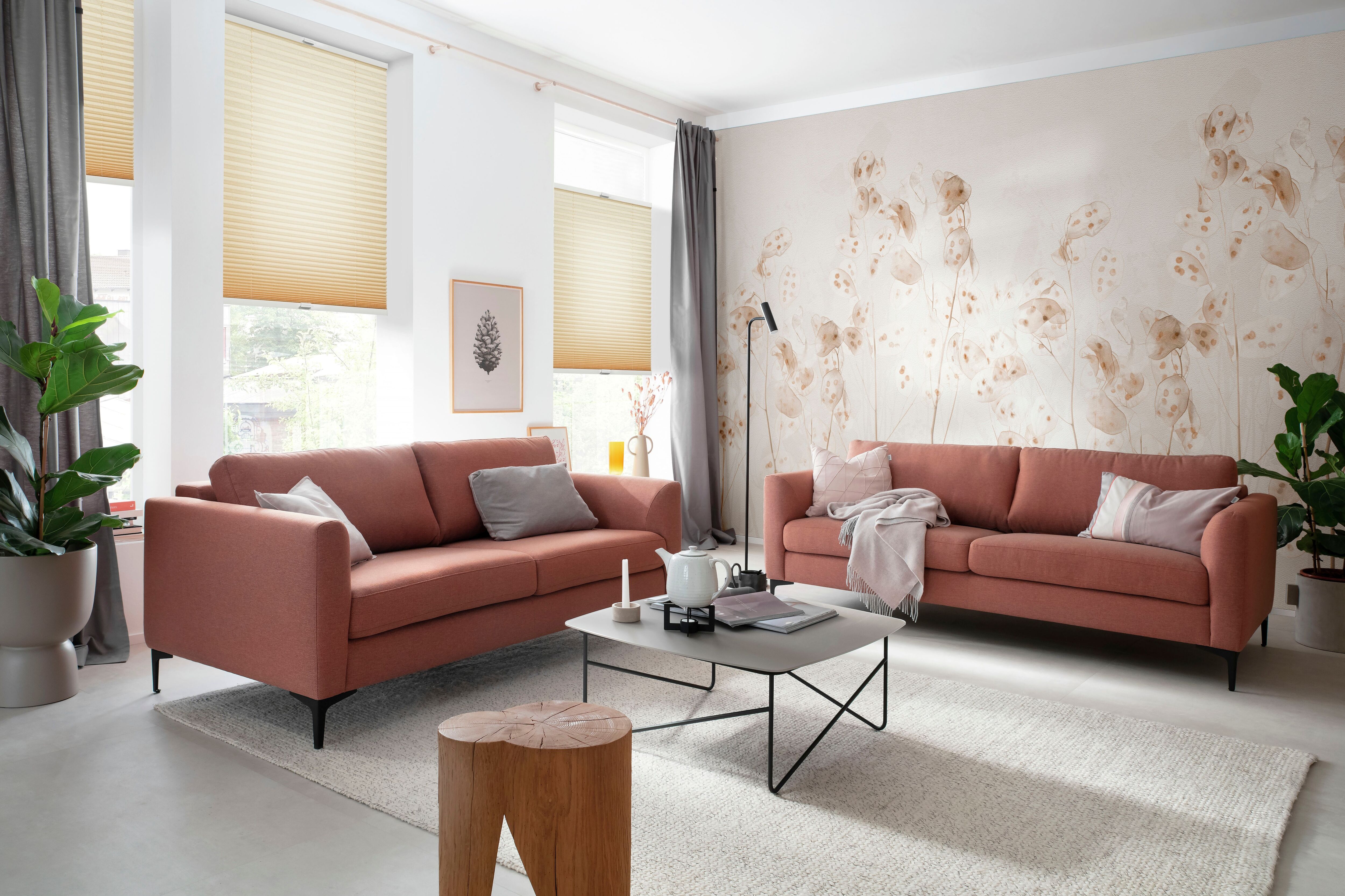 Plissee "Milla, mit Bohren, blickdicht", beige, B:60cm H:130cm, Obermaterial: 100% Polyester, SCHÖNER WOHNEN-KOLLEKTION, Plissees, Plissee, verschraubt, silberne oder weiße Rollo-Technik