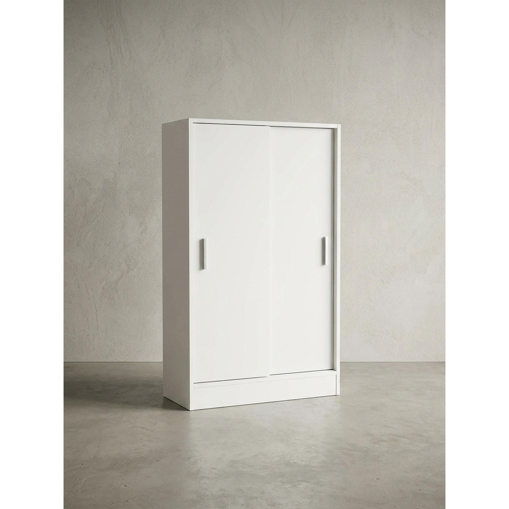 Aktenschrank – Weiß, 60x107,5x28,5 cm, Holz, schmal, Stauraum für Büro & Flur