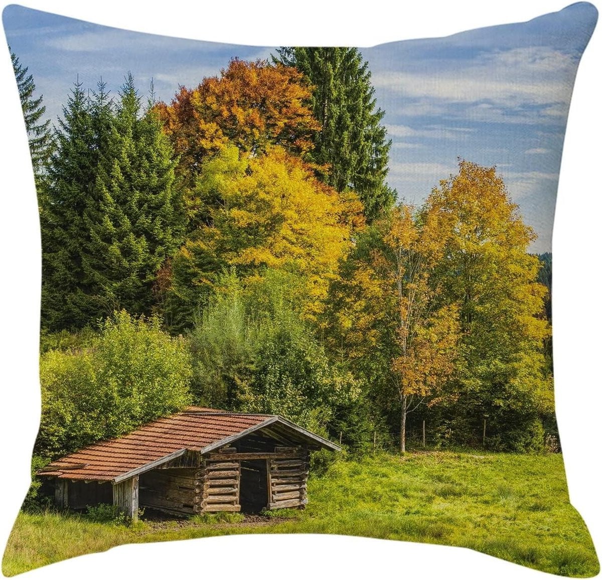 Set van 4 gladde en kreukbestendige sierkussenhoezen - Groen