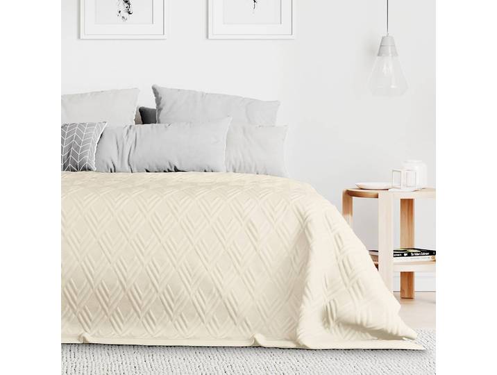Tagesdecke 220 x 240cm Beige/Beige Webstoff