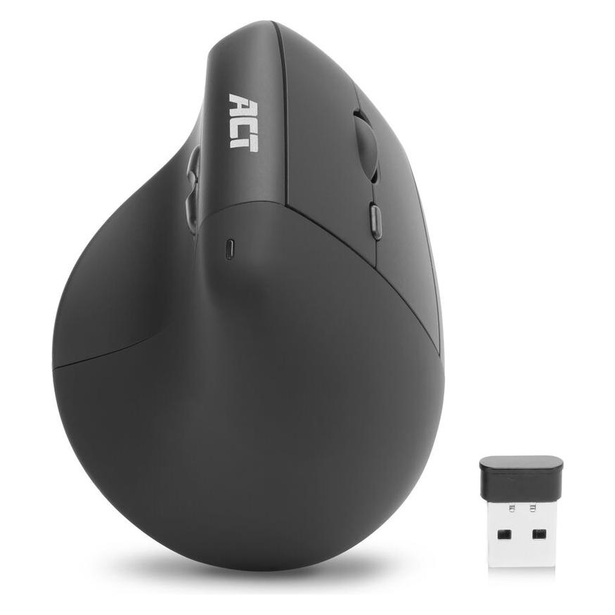 ACT Ergonomic wireless mouse 1600 DPI with vertical grip, eco-friendly (Kabellos) (AC5102)