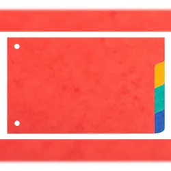 Exacompta 604E 10x Register A6, flexibler Colorspan-Karton 225g, 4 Taben, 2-fach gelocht, für Karteikarten - Farben sortiert