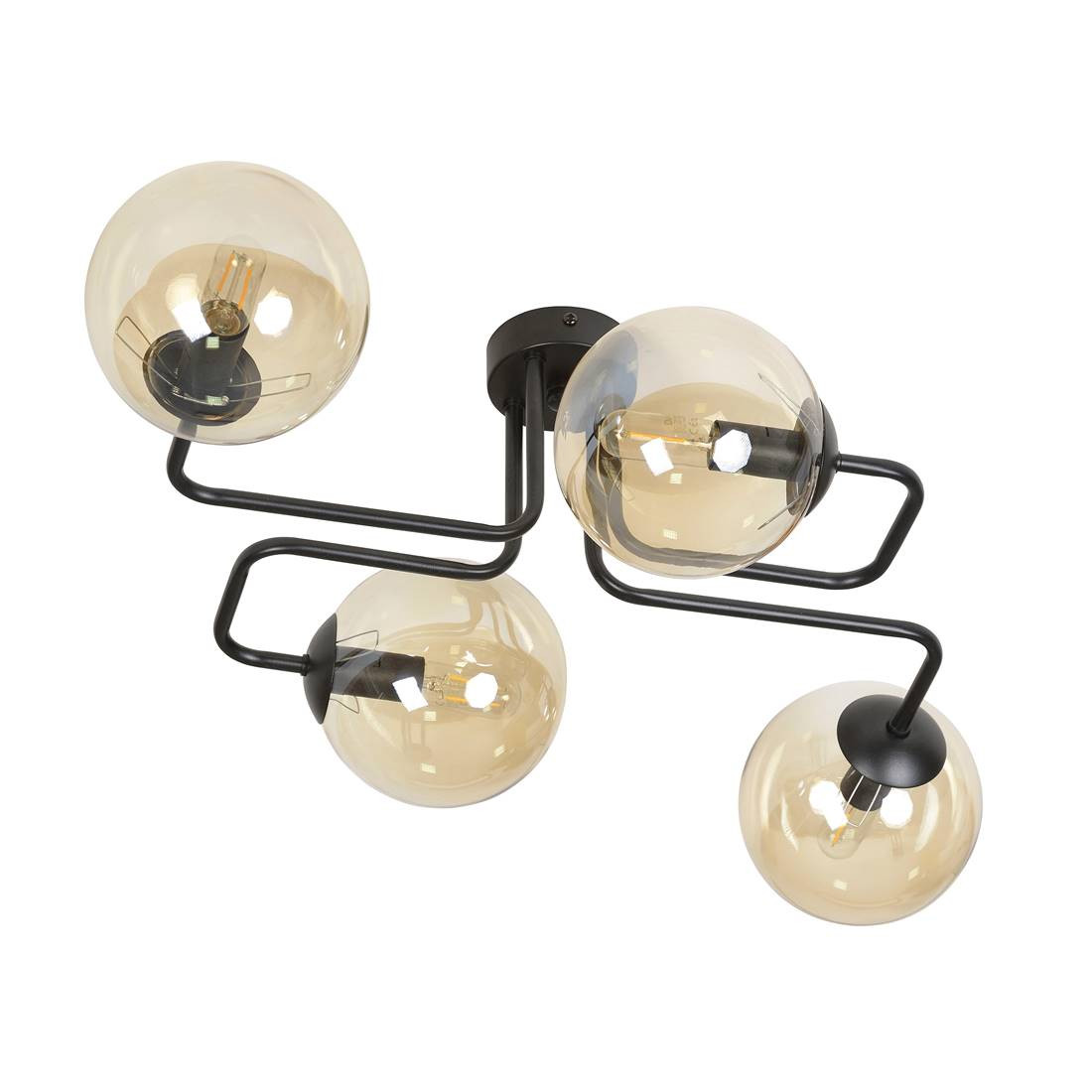 EMIBIG Lighting Plafondlamp 4xE14 40W Brendi Honingkleur 833/4