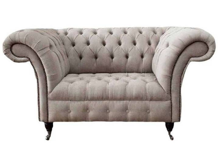 Xlmoebel Chesterfield-Sessel Stoffbezug Sessel im Chesterfield-Stil in eleganter Farbe (Sessel), Hergestellt in Europa