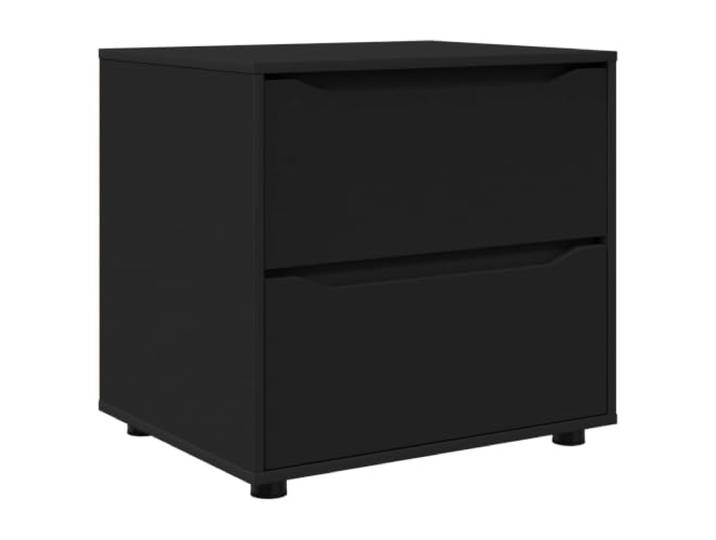 HKLGBVCR Aufbewahrungsschrank, 60 x 48 x 57 cm, Holz, Schwarz Schubladen mit Kugelführungen, höhenverstellbar, Beine aus Dutt, Pflege mit trockenem Tuch, minimalistischer Stil