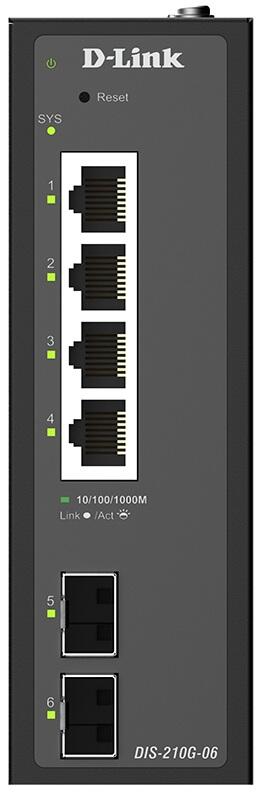 D-Link DIS-210G-06, 6-Port Gigabit Industrial Smart Managed Switch