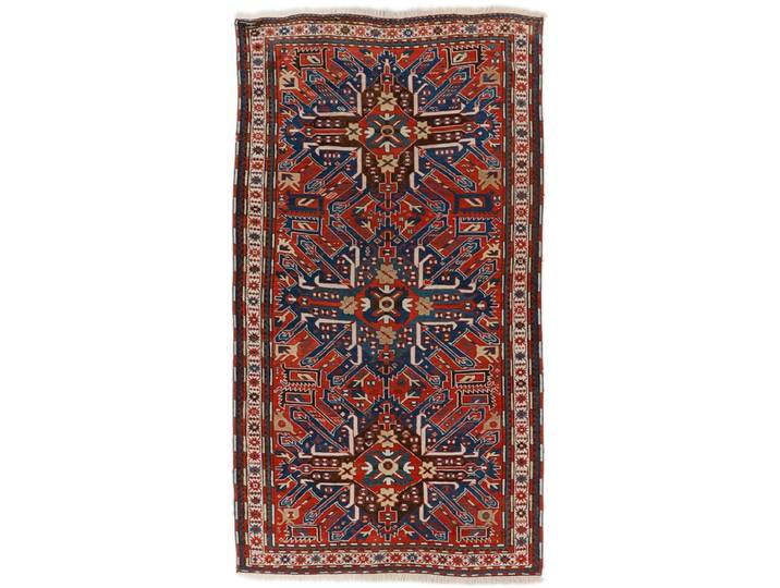 Kazak Adler Antik Teppich 134x249 Handgeknüpft Orientteppich Wolle
