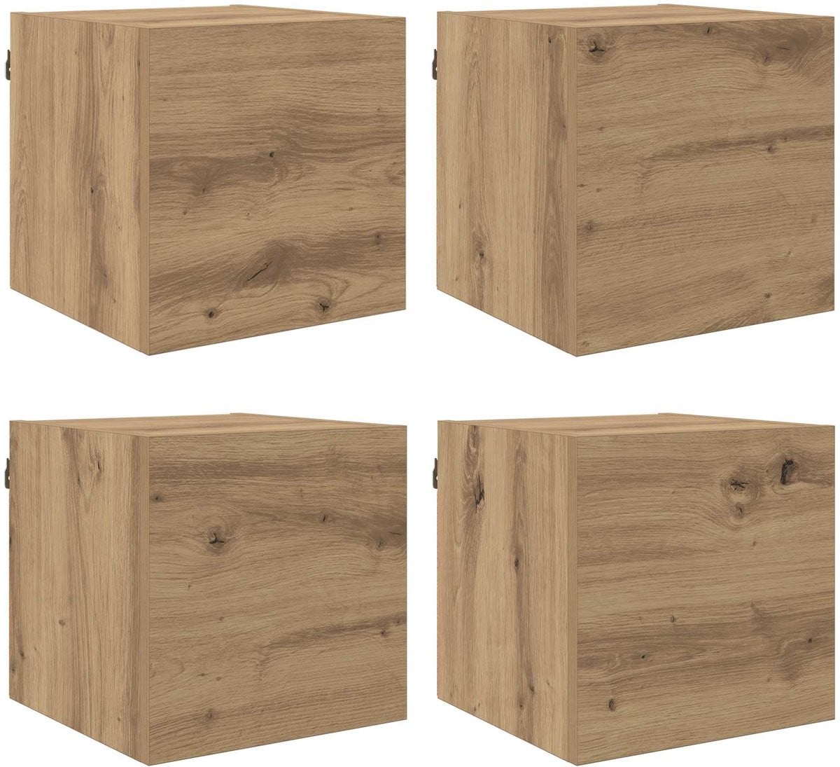 vidaXL Wandgemonteerde TV-kast Artisanaal Eikenhout