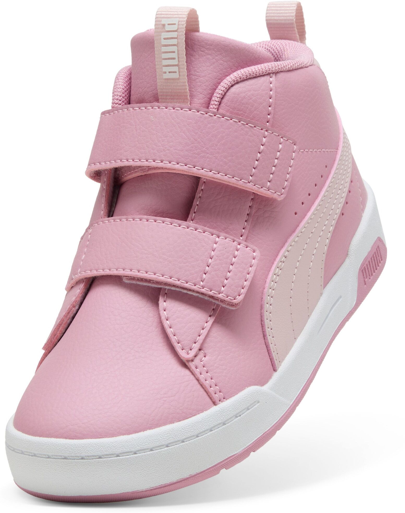 Sneaker PUMA "MULTIFLEX 2 MID SL V PS", Jungen, Gr. 33, Textil, rosa (poised pink, mauve mist), Synthetik, Schuhe Sneaker, für Sportmode und Streetwear, angenehmes Tragegefühl poised pink, mauve mist 33, Textil