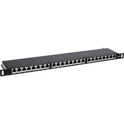 Intellinet 720922 24 Port Patch-Panel 483 mm (19) CAT 6a 0.5 HE Schwarz Bestückt
