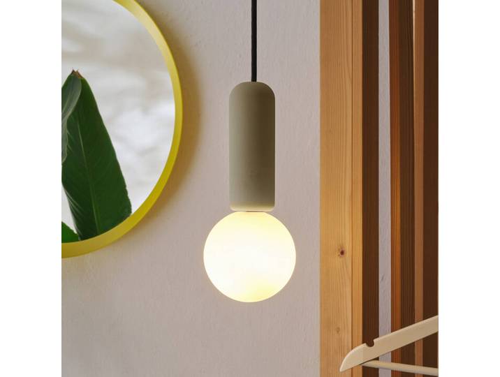 OSRAM Hängelampe Decor Concrete Mic, dimmbar, creme / amber, für Wohn- / Esszimmer, Beton, Modern, Pendelleuchte