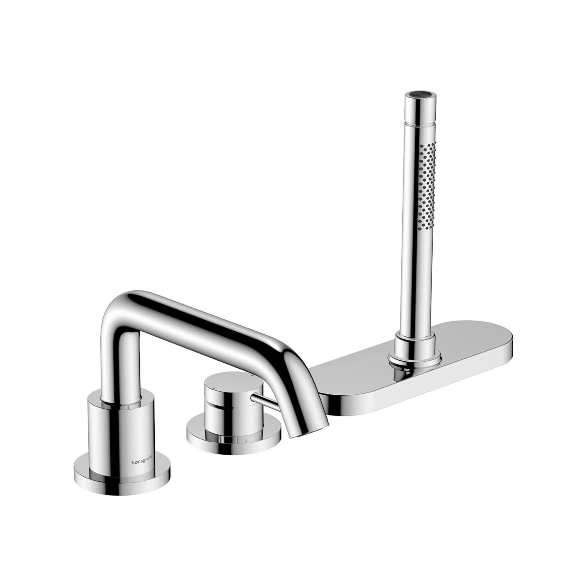 hansgrohe 3-Loch-Einhebel-Bidetarmatur Tecturis S Ausladung 194mm, chrom (73447000)