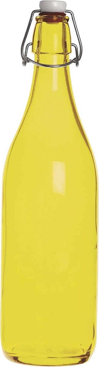 Glad fles Geel - Drankfles van 1 liter