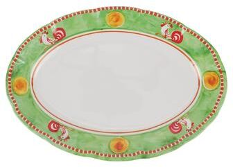 Vietri Melamine Campagna Gallina Oval Platter