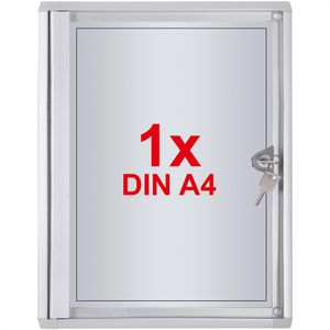 Showdown-Displays Schaukasten Economy XS-Linie, innen, 1 x A4, magnetisch, extraflach, abschließbar
