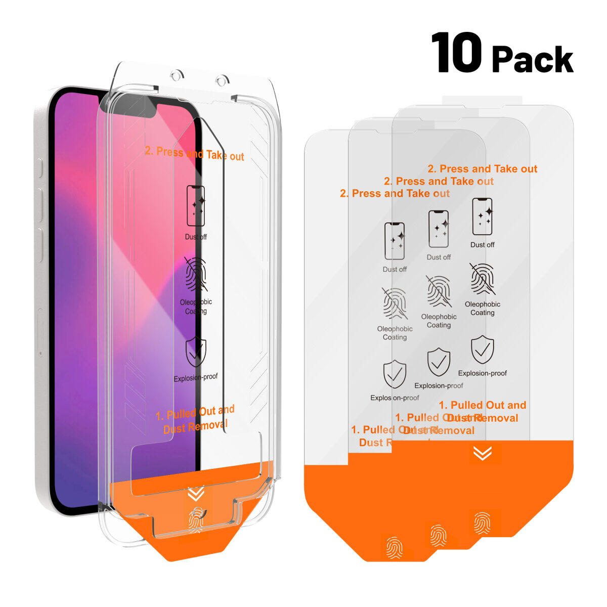4smarts Second Glass (10x) Service Kit+Anti-Dust Applikator für Apple iPhone 17e / 16e / 14 / 13 / 13 Pro 541424