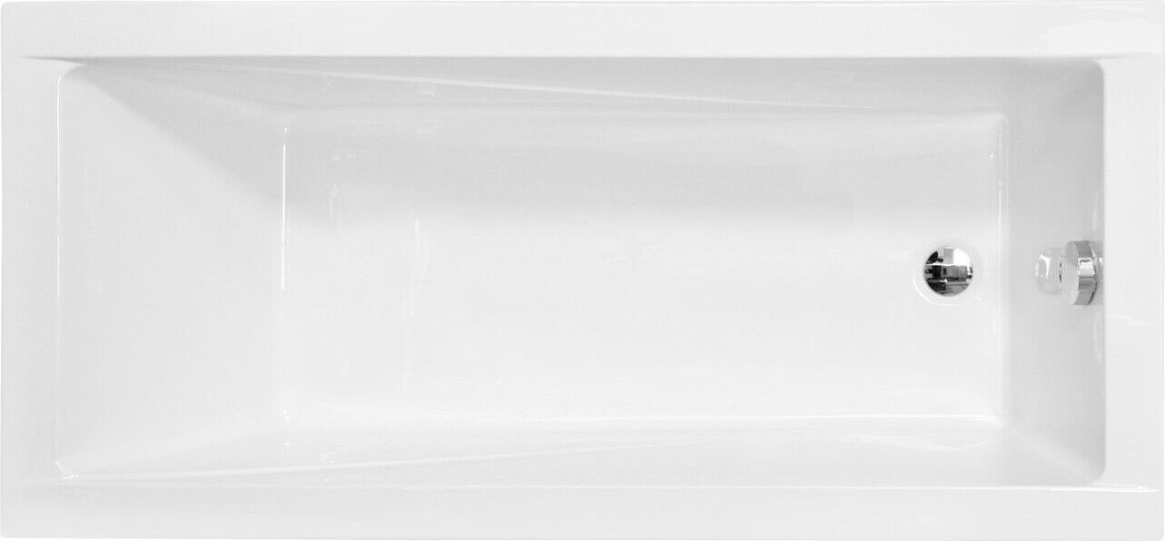 Badewanne MODERN SLIM 170x70 mit Füßen, mit Siphon (ohne Schürze)