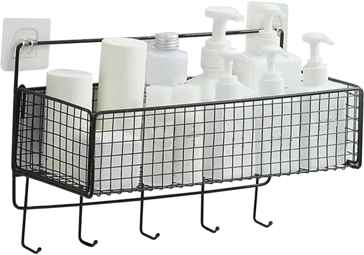Dailygoods Multifunctionele Opbergmand Wandgemonteerd met Rustiek Ontwerp