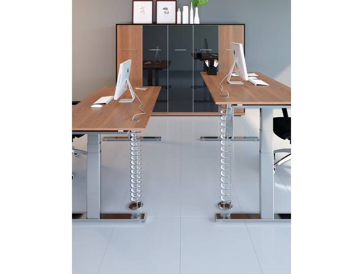 Goulotte extensible Helix passe-câbles, 70 à 110 cm - Blanc