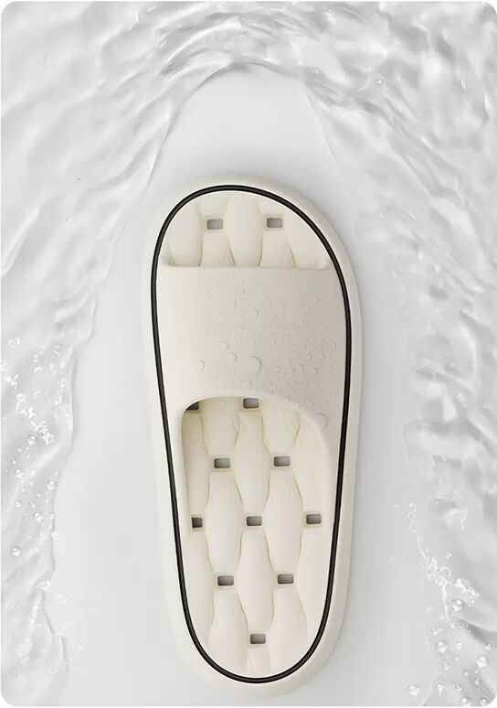 INF Bequeme rutschfeste EVA-Badezimmer-Duschpantoffeln für Unisex Weiß 37-38