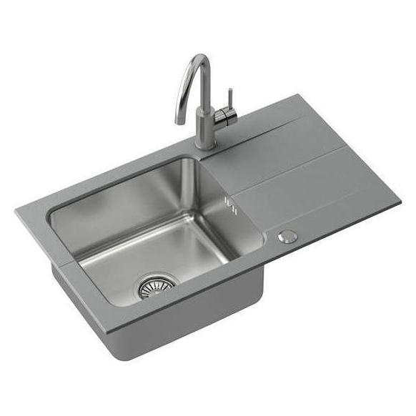Steiner EDWARD 111 Fusion gray 780 * 440 with hand siphon complete with Kate tap (44 cm, 44 cm) (39221000)