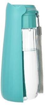 Uplifted Finds Portable Outdoor 550ml Pet Water Bottle With Integrated Bowl blue