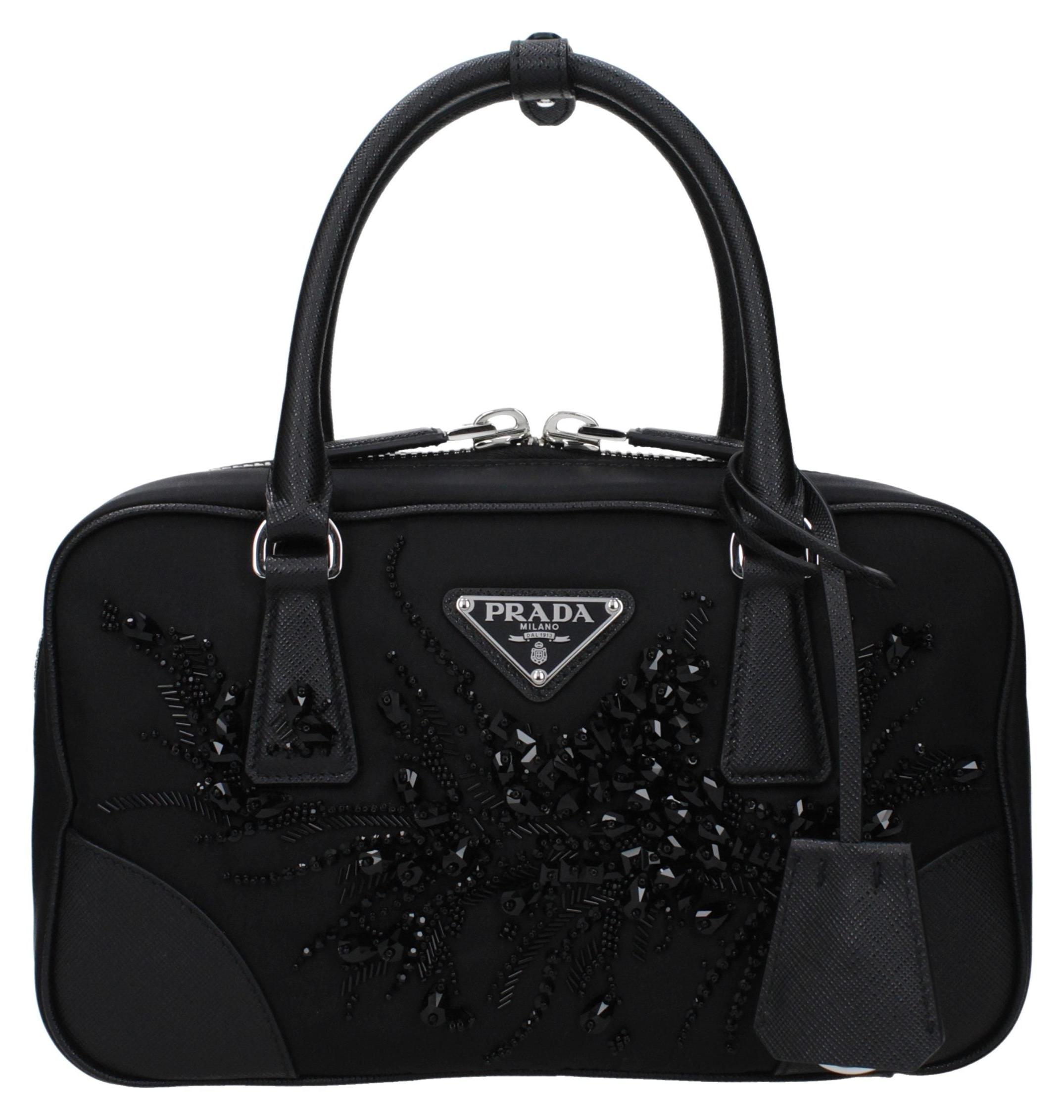 Prada Handtasche aus Stoff in Schwarz