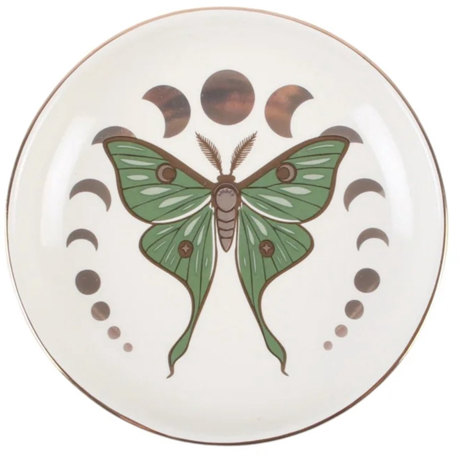 Something Different Trinket Schaaltje Moonphase Luna Moth Multicolour