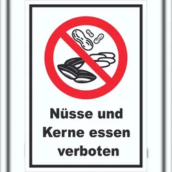 HB-Druck Nüsse und Kerne essen verboten Schild A4 (210x297mm)