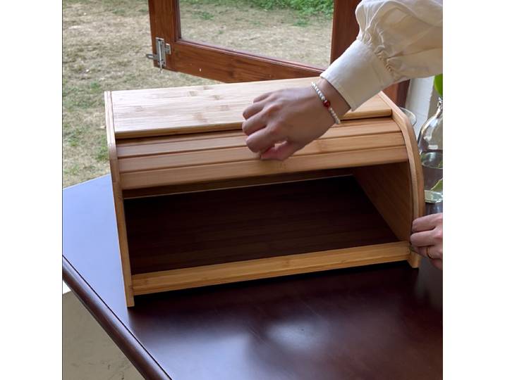 Boîte à pain en bambou de qualité supérieure, rangement et organisateur de pain, organisateur pour comptoir de cuisine
