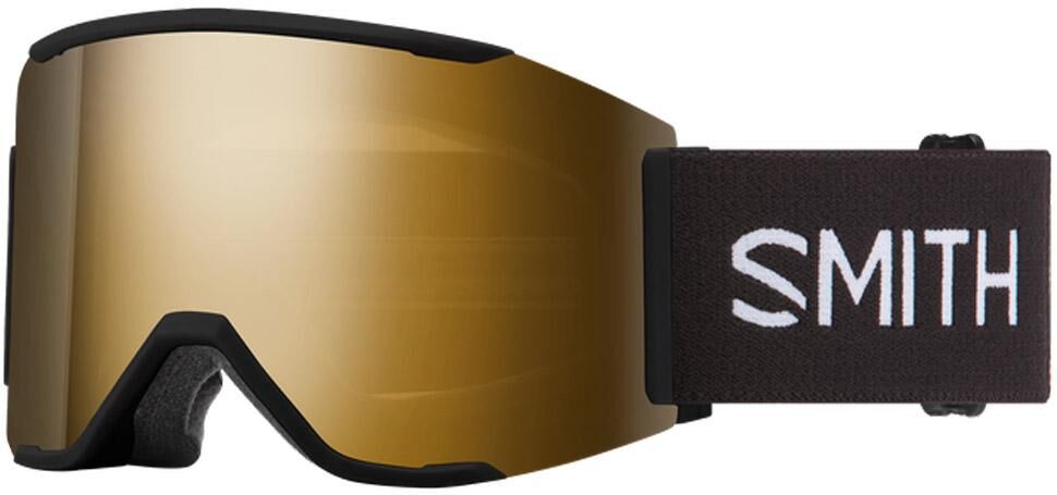 Smith  - Squad Mag Asian Fit Black Chromapop Sun Black Gold Mirror + Chromapop Storm Blue Sensor Mirror - Masque de Ski