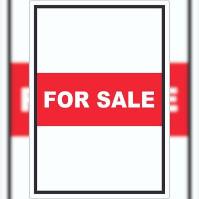 HB-Druck For Sale Aufkleber mit Text Werbeaufkleber hochkant A0 (841x1189mm)