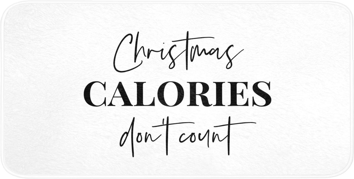 OnlyWow Badmat met Kerstquote - Wit - Antislip - 120 x 60 cm